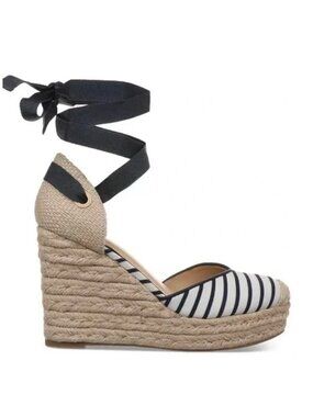 NIB ~ ON THE 34th MELINDA STRIPED ESPADRILLE WEDGE sz 9.5